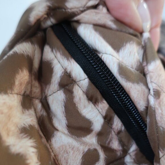 NWT Womens Tina Demel Leopard Hearts Belted Reversible Quilted Vest or Jacket 10 - Picture 5 of 16